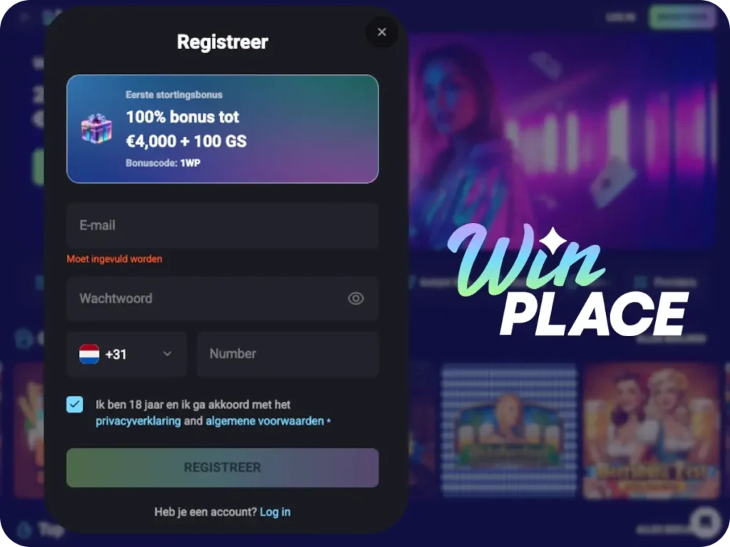 Win Place Casino Registratie